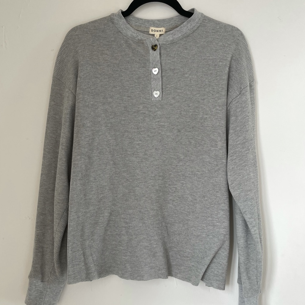 DONNI Thermal Gray Henley